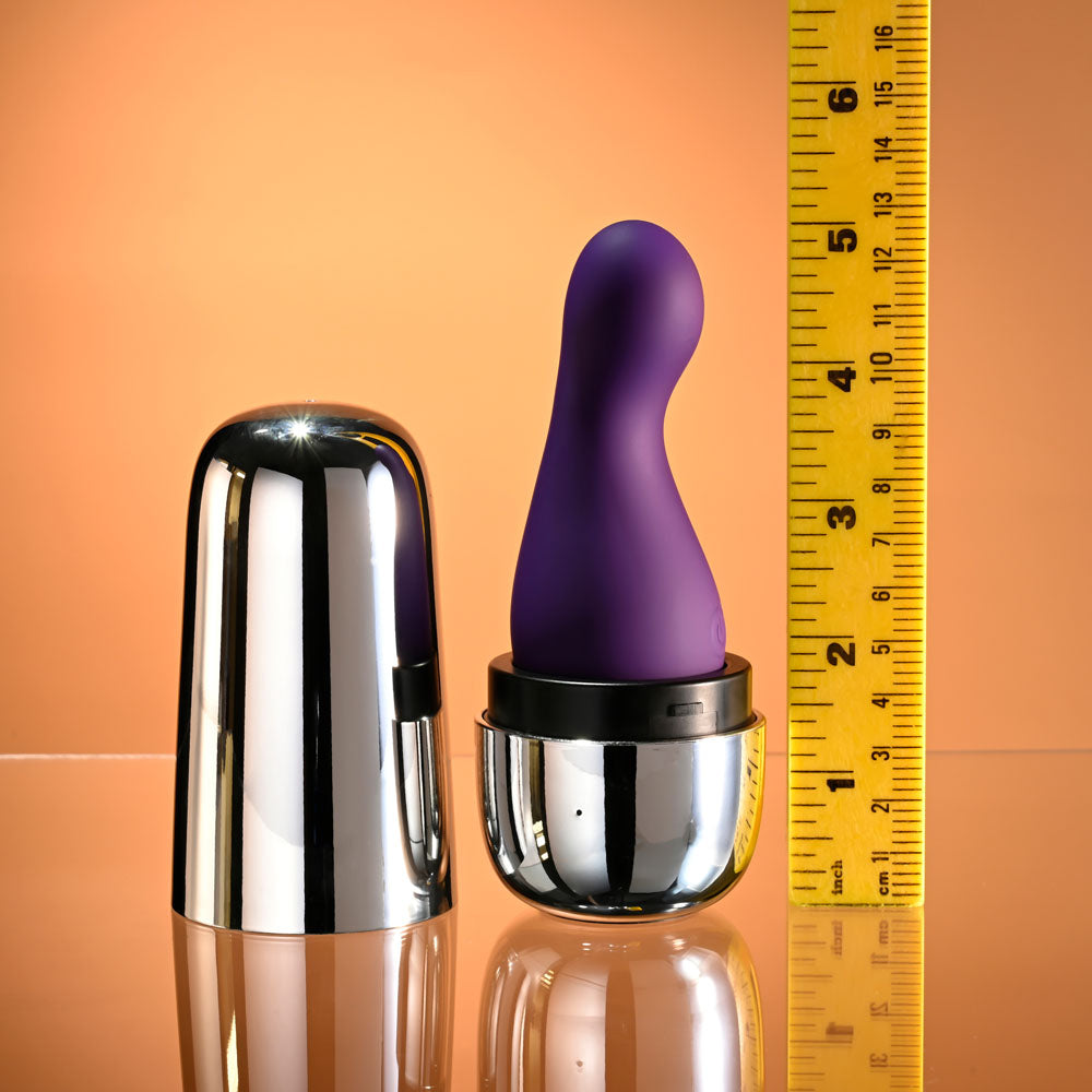 Playboy Pleasure THE JET SET - VIBRATOR - Purple 10.2 cm Vibrator with Self Charging Case