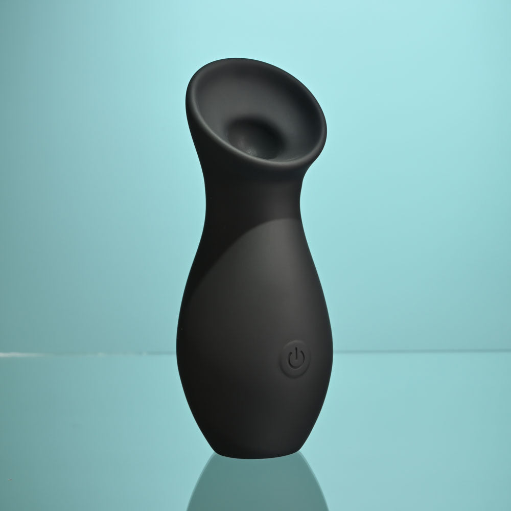 Playboy Pleasure THE JET SET - SUCKER - Black 10.3 cm Sucking Stimulator with Rechargeable Charging Case-PB-RS-5261-2