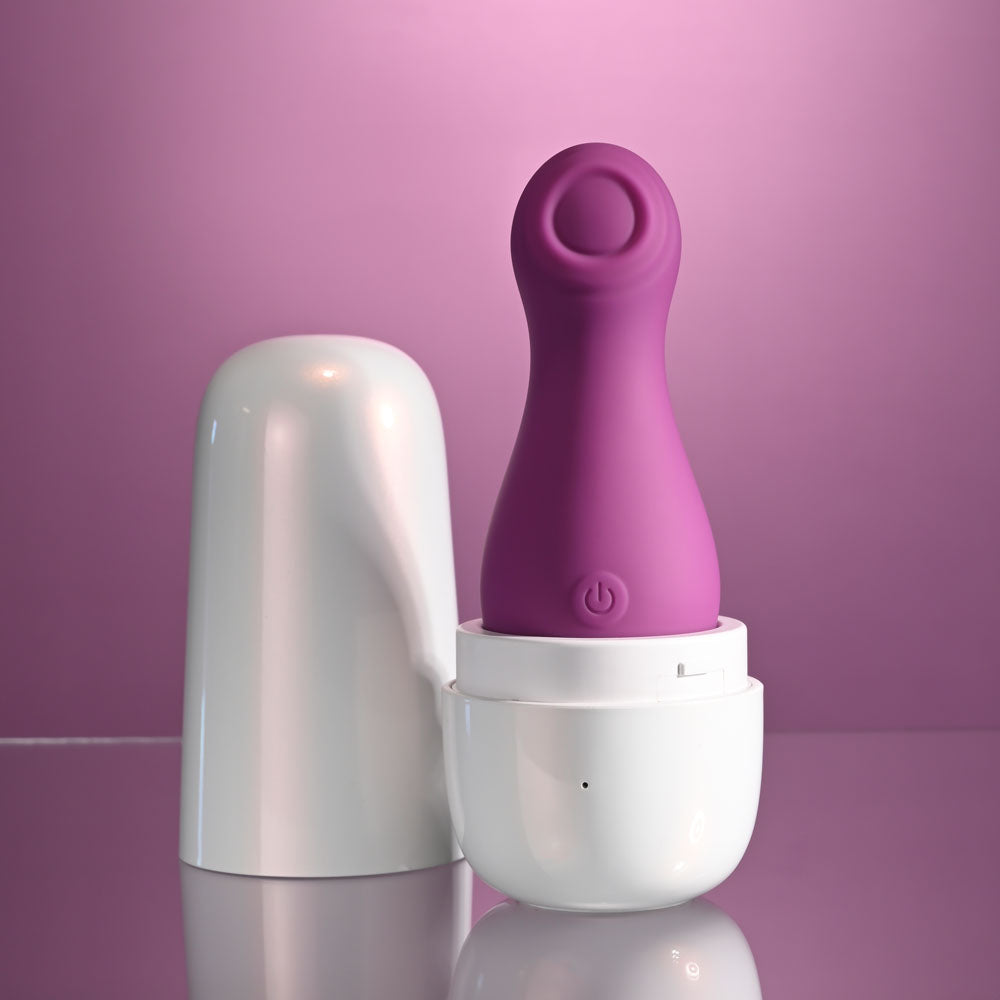 Playboy Pleasure THE JET SET - TAPPING - Purple 10.2 cm Tapping Stimulator with Charging Case-PB-RS-5278-2