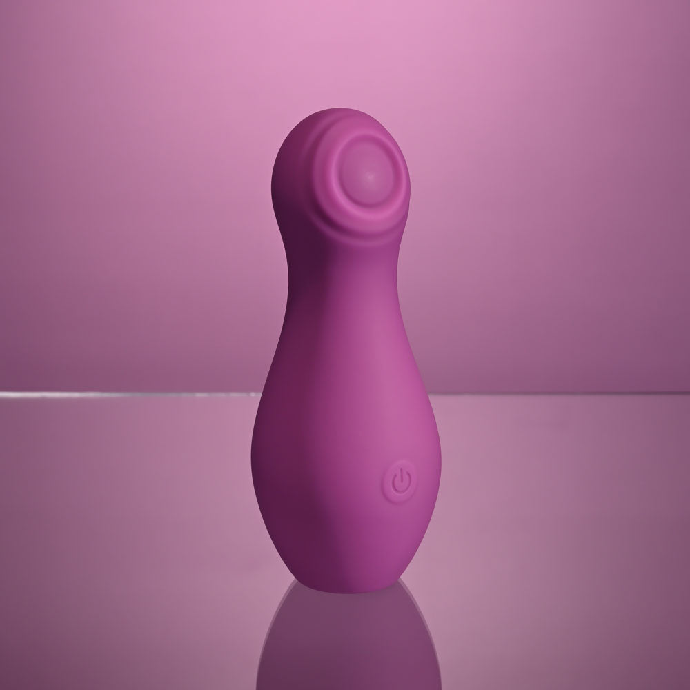 Playboy Pleasure THE JET SET - TAPPING - Purple 10.2 cm Tapping Stimulator with Charging Case-PB-RS-5278-2