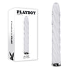 Playboy Pleasure IN A TWIST - White Glass 17.5 cm USB Rechargeable Vibrator-PB-RS-5612-2