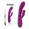 Playboy Pleasure BUSY BUNNY - Purple 22.6 cm USB Rechargeable Rabbit Vibrator with Tapping Shaft-PB-RS-5636-2