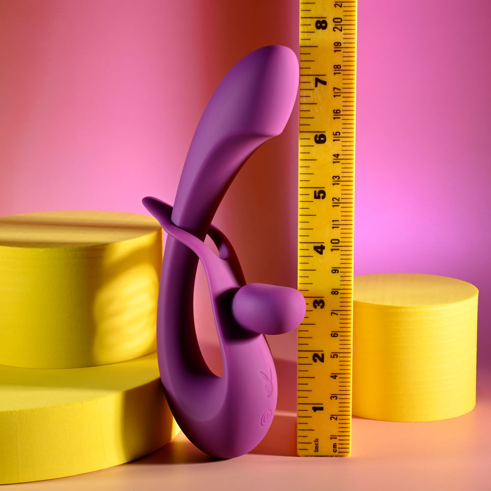 Playboy Pleasure CHA CHA SLIDE - Purple 20 cm USB Rechargeable Rabbit Vibrator-PB-RS-5803-2