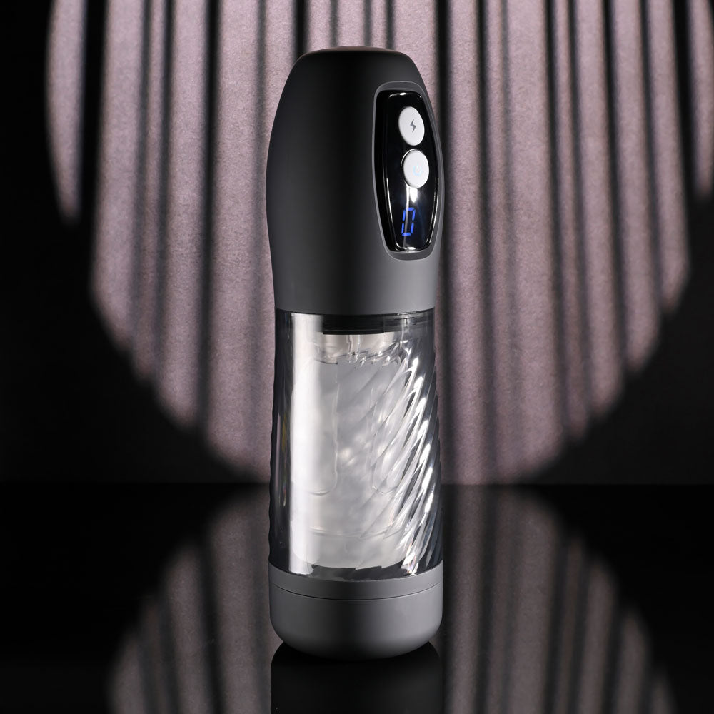 Playboy Pleasure WHIRLWIND - Clear USB Rechargeable Thrusting and Spinning Auto Stroker-PB-RS-5957-2