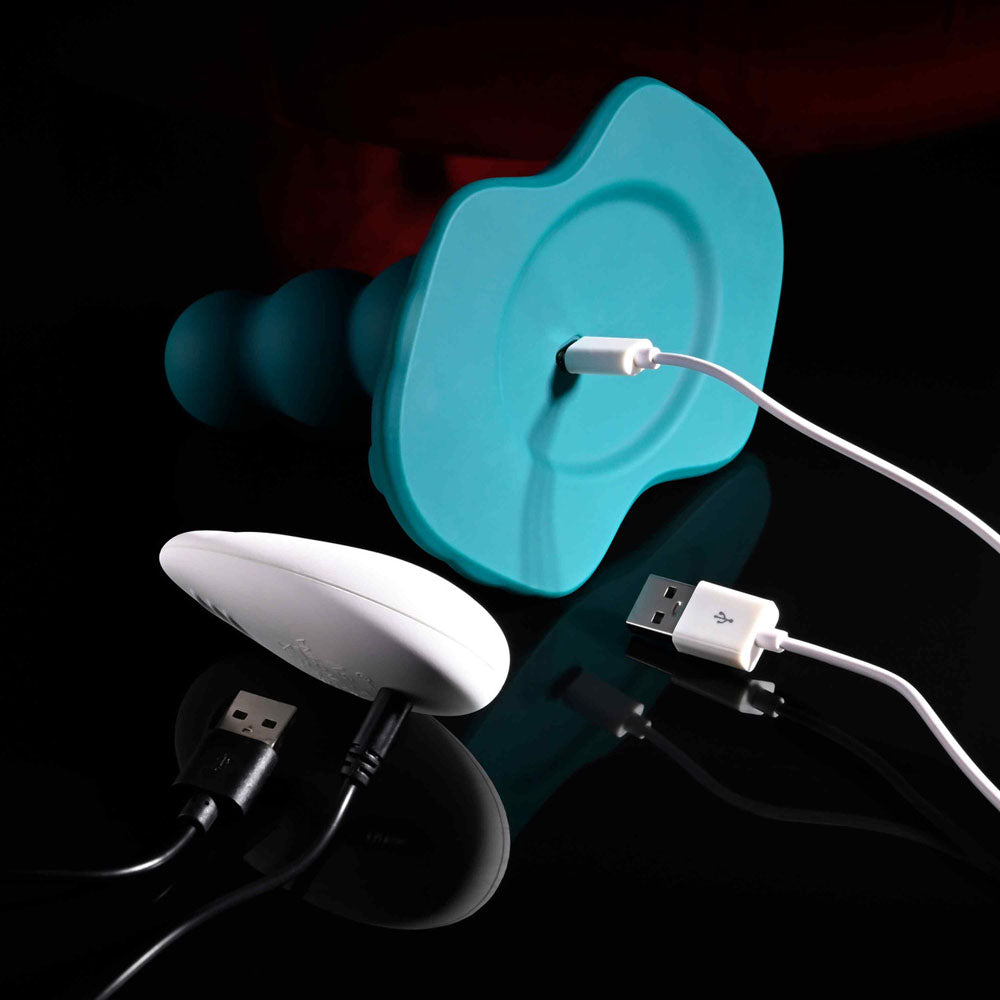 Playboy Pleasure HAVE A SEAT - Green USB Rechargeable Rideable Vibrator and Grinder Pad with Remote-PB-RS-6367-2