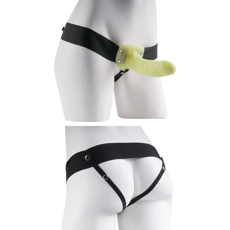 Fetish Fantasy Series For Him Or Her Hollow Strap-on - Glow in the Dark 6 Hollow Strap-On-PD3366-32