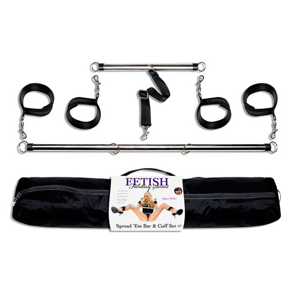 Fetish Fantasy Series Spread em Bar & Cuff Set - Spreader Restraint Set-PD3716-00