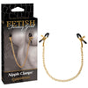 Fetish Fantasy Gold Chain Nipple Clamps - Gold Nipple Clamps with Chain-PD3977-27