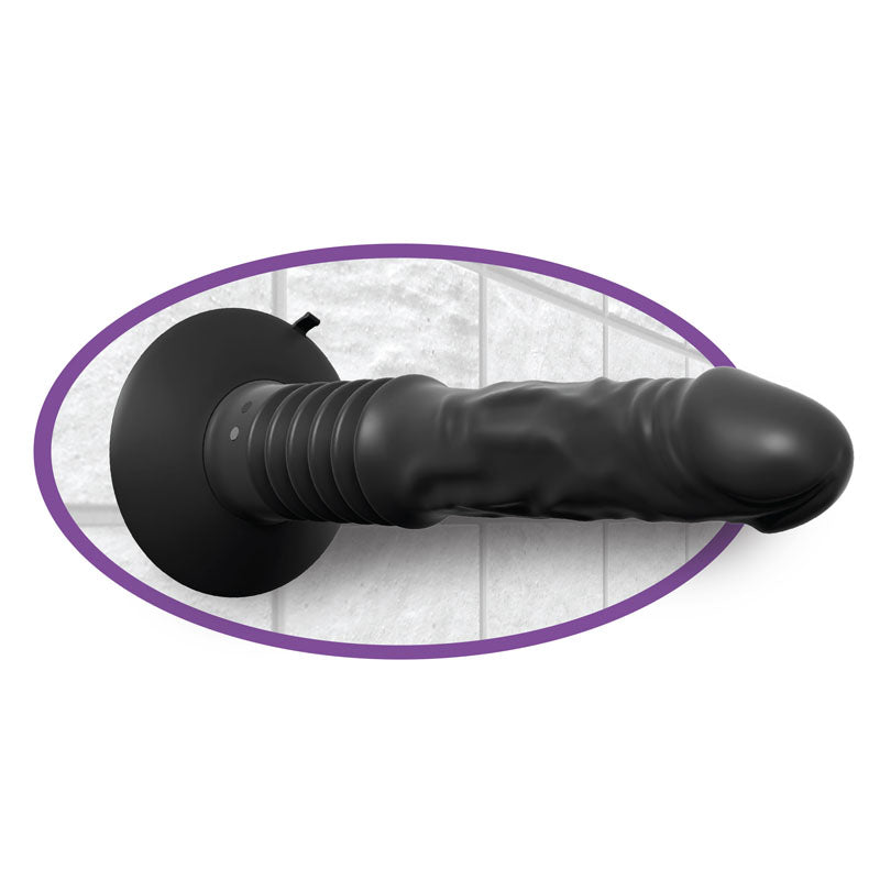 Anal Fantasy Elite Vibrating Ass Fucker - Black 30.5 cm (12) USB Rechargeable Anal Vibrator-PD4782-23