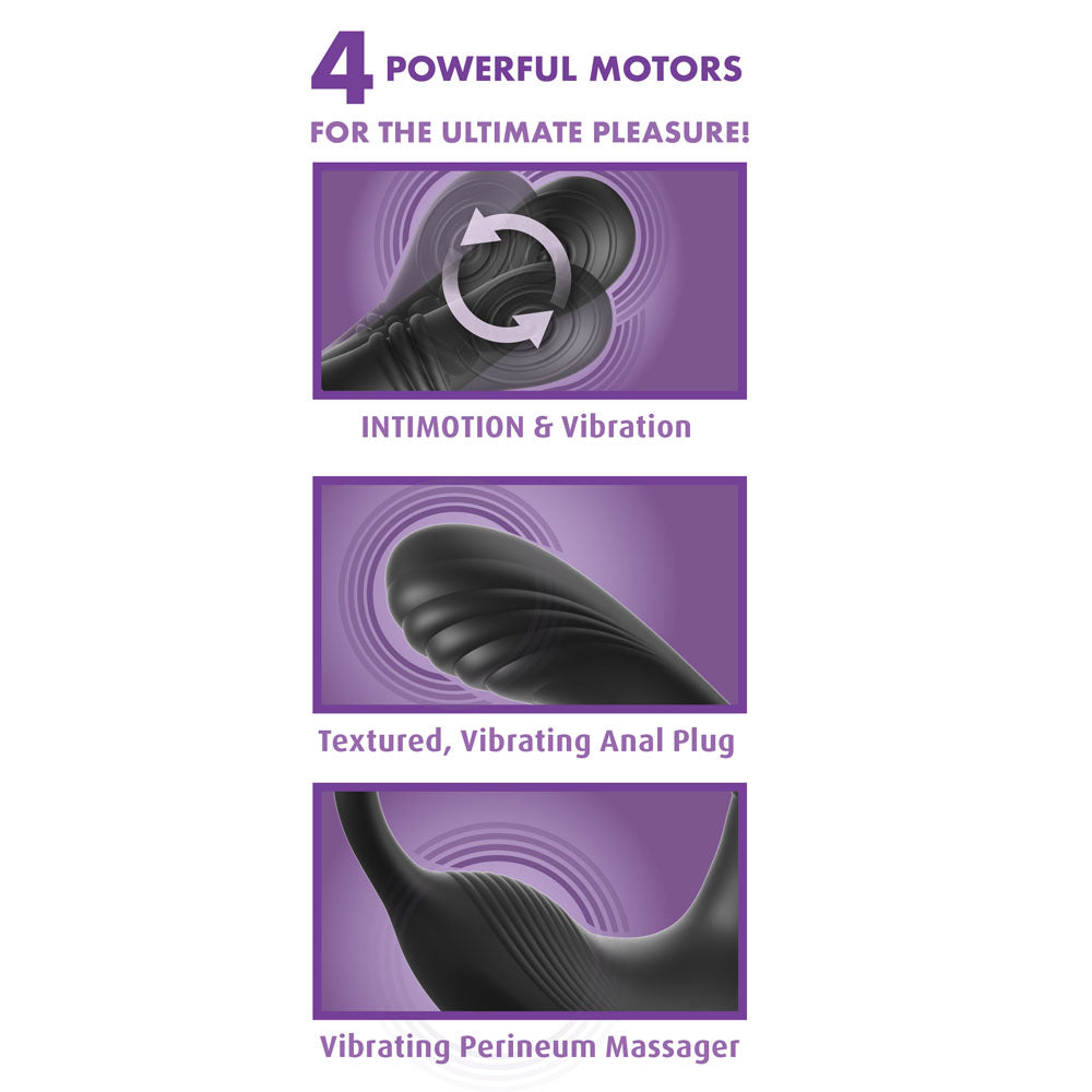 Anal Fantasy Elite Ass-Gasm intiMotion - Black USB Rechargeable Quad Motor Prostate Massager wi