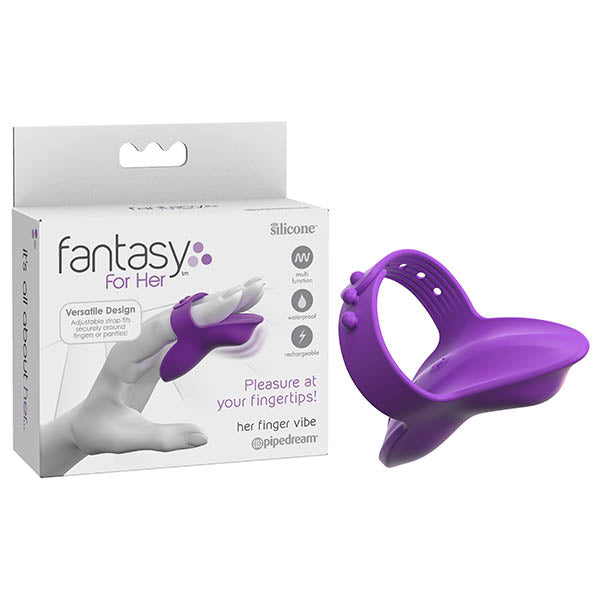 Fantasy For Her Finger Vibe - Purple USB Rechargeable Finger Stimulator-PD4944-12