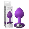 Fantasy For Her Little Gem Medium Plug - Purple 8.1 cm Butt Plug With Jewel Base-PD4950-12