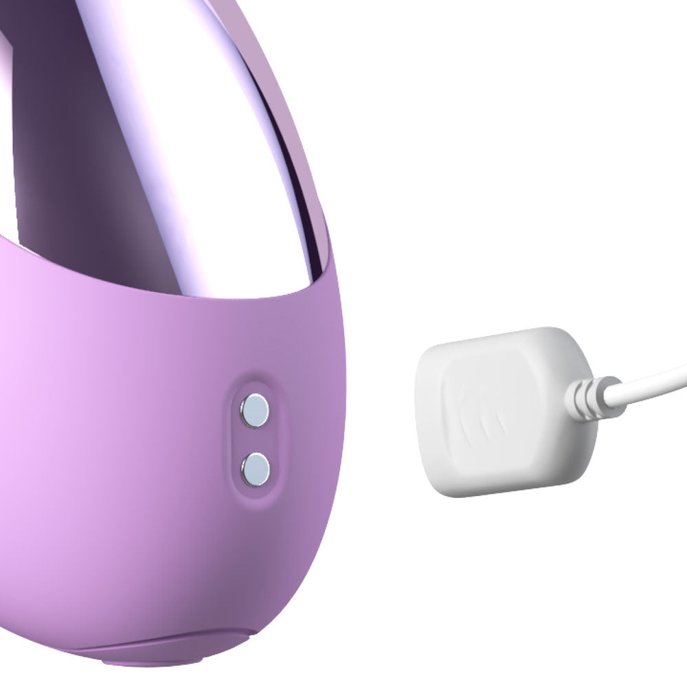 Fantasy For Her intiMotion Flutter Pro - Purple 20.6 cm USB Rechargeable Rabbit Vibrator with P