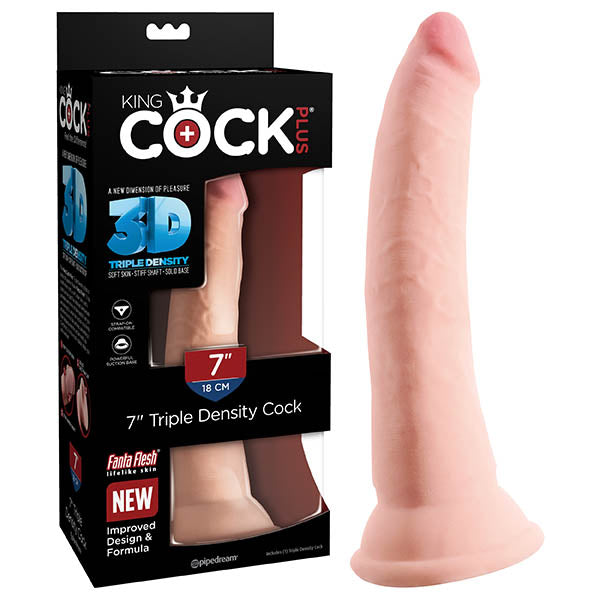 King Cock Plus 7 Triple Density Cock - Flesh 17.8 cm Dong-PD5714-21