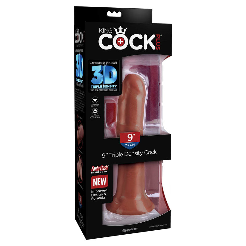 King Cock Plus 8 Triple Density Cock - Brown 20.3 cm Dong-PD5715-29