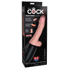 King Cock Plus 6.5 Thrusting Cock with Balls - Flesh 16.5 cm Thrusting Dong-PD5728-21