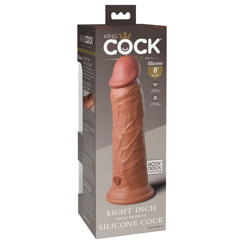 King Cock Elite 8 Dual Density Cock - Tan - Tan 20.3 cm Dong-PD5772-22