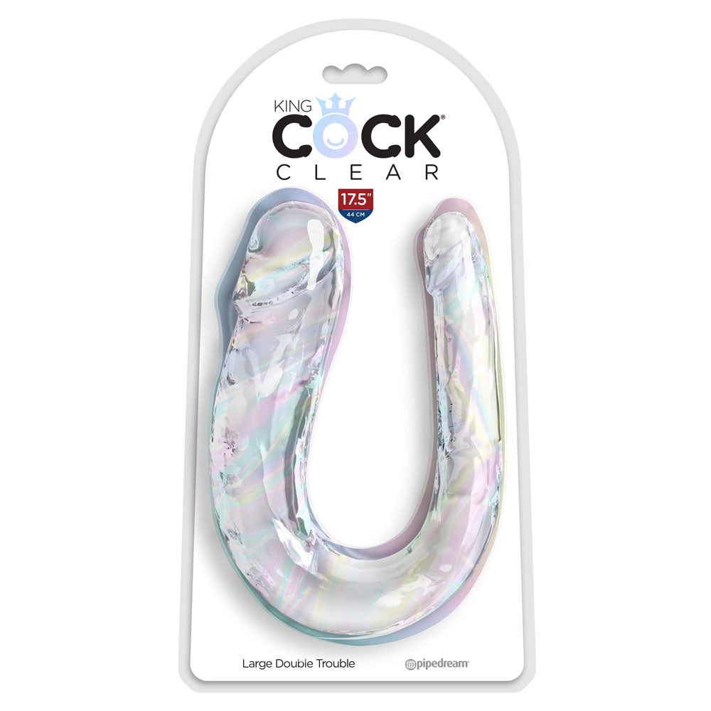 King Cock Clear Large Double Trouble-(pd5787-20)