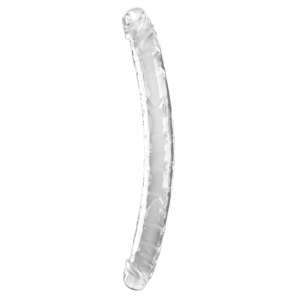 King Cock 18 Inch Double Dildo - Clear 45.7 cm Double Dong-PD5788-20