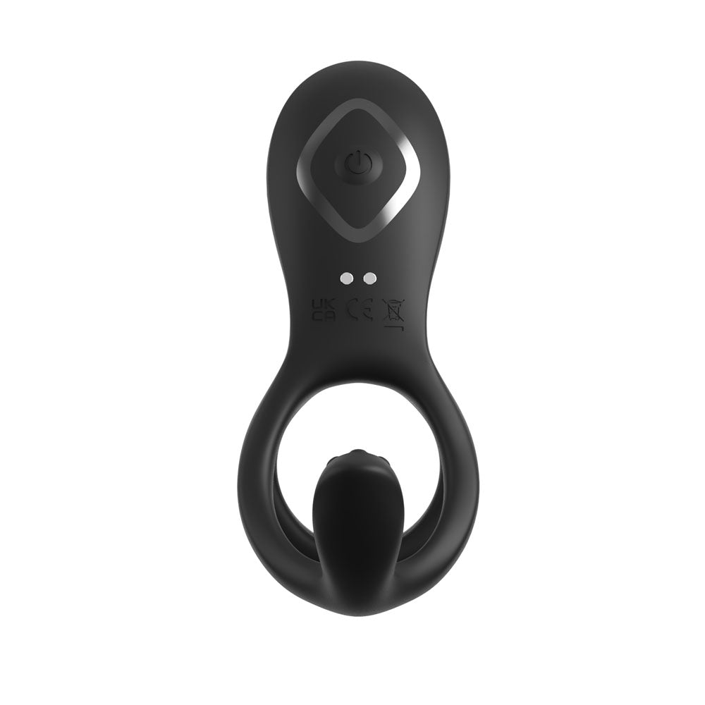 Fantasy C-Ringz Ultimate Couples Cage Max - Black USB Rechargeable Vibrating Cock Ring Cage-PD5968-23