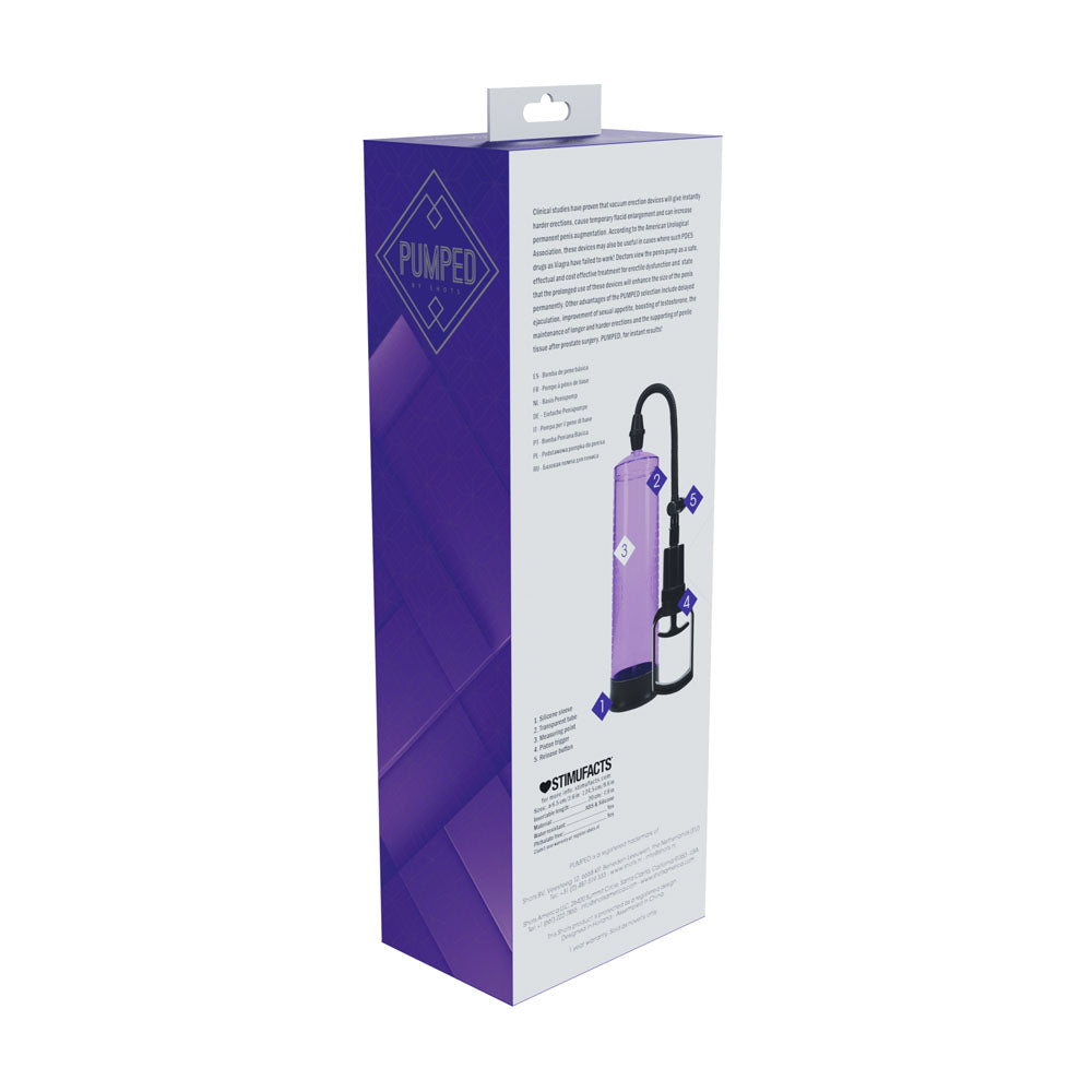 PUMPED Basic Pump 2 - Purple - Purple Penis Pump-PMP055PUR