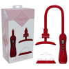 PUMPED Vulva & Breast Pump with Tongue Stimulator - Red - Red USB Rechargeable Ladies Pump Set