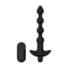 Passion Play Vibrating Anal Beads with Remote - Black USB Rechargeable Vibrating Anal Beads wit