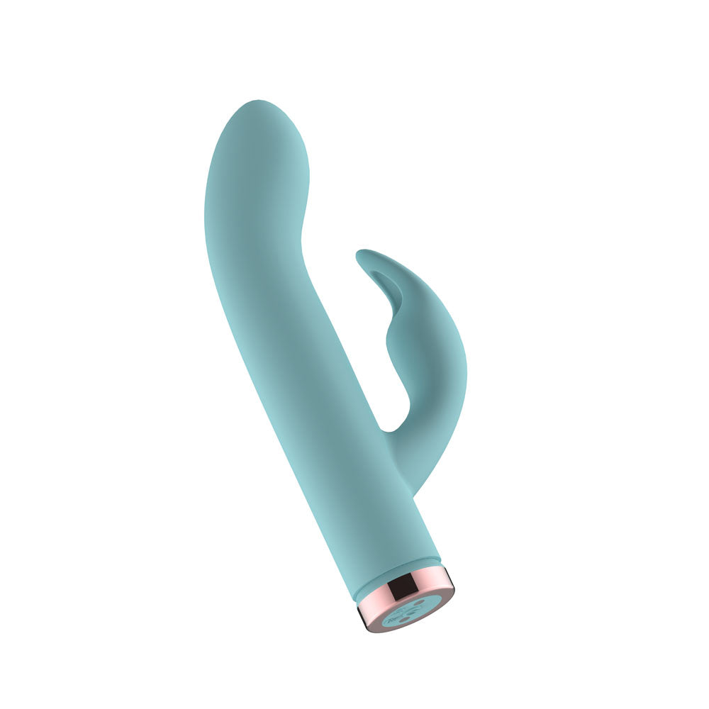 Passion Play Silicone Rabbit Vibrator - Blue - Blue USB Rechargeable Mini Rabbit Vibrator - PP0117-2