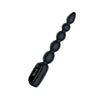 Passion Play Vibrating Anal Beads with LED Screen - Black 23 cm USB Rechargeable Vibrating Anal