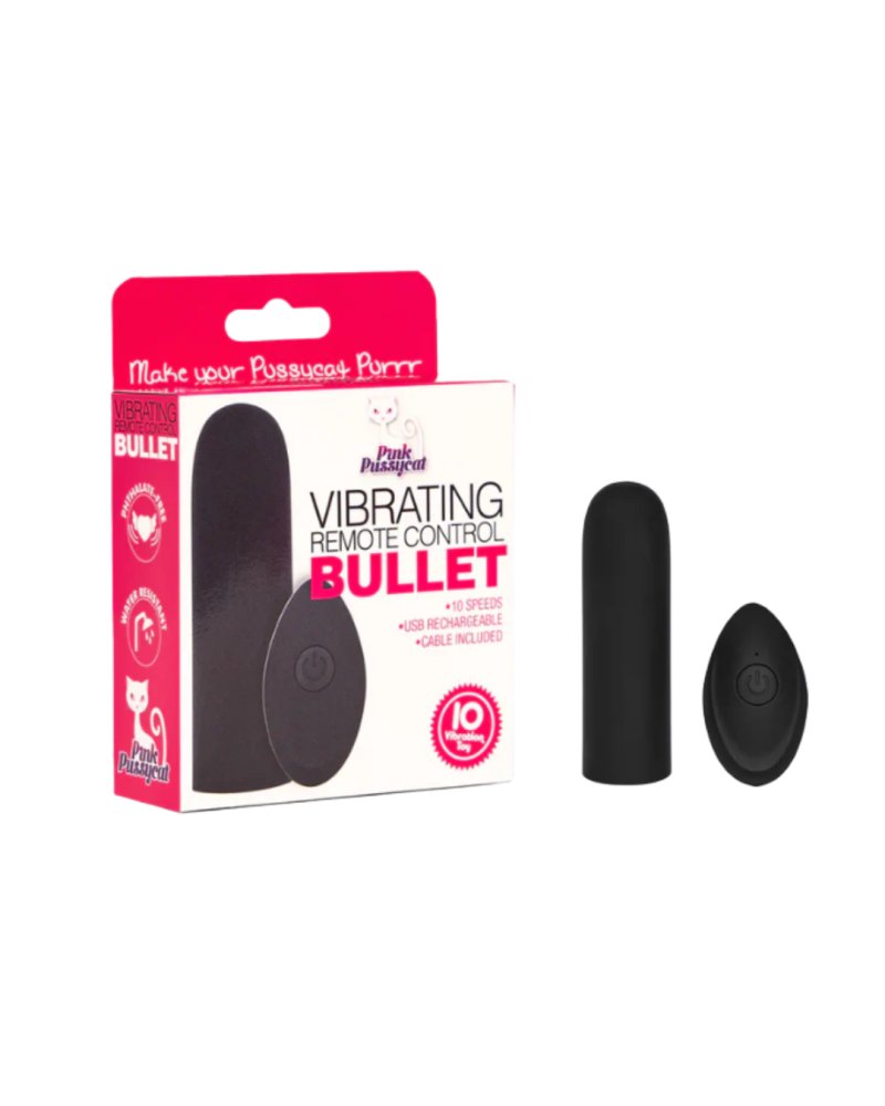 PINK PUSSYCAT VIBRATING REMOTE CONTROL BULLET-PPVR
