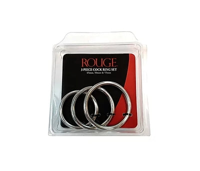 Stainless Steel 3 Cock Ring Set-R3RS091
