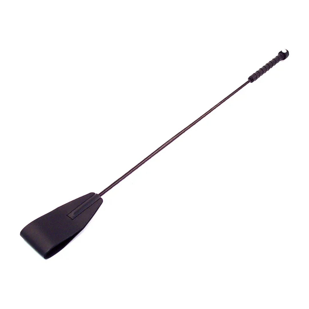 LEATHER RIDING CROP BLACK-RCR1010BK