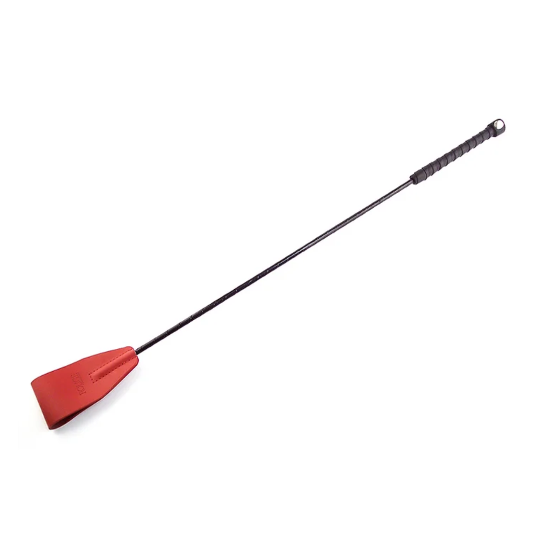 LEATHER RIDING CROP RED-RCR1010RD
