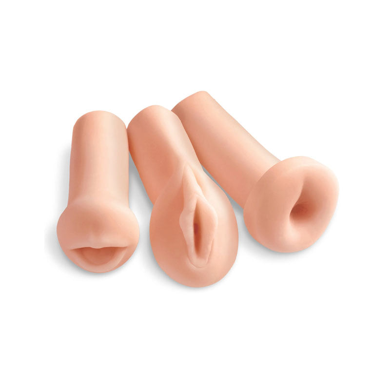 Pipedream Extreme Toyz All 3 Holes - Flesh Strokers - Set of 3-RD421