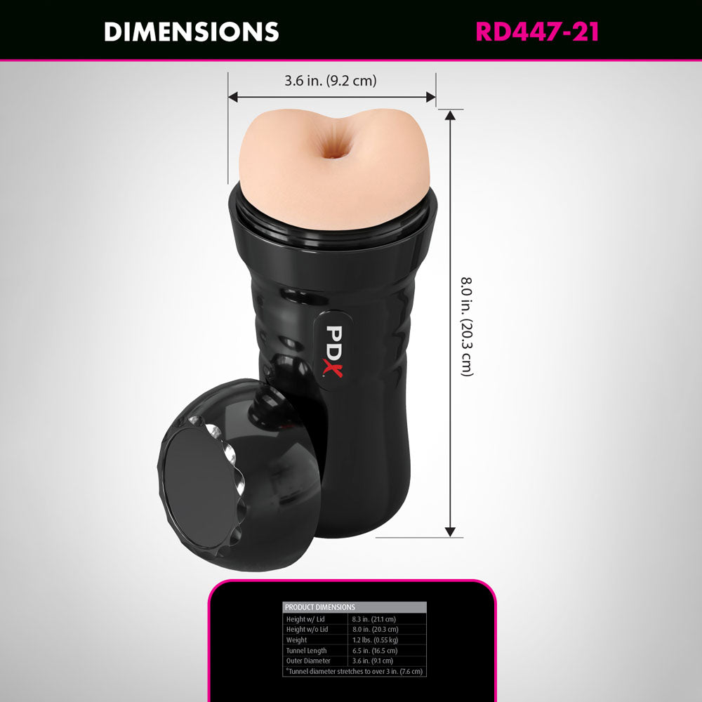 PDX Wet Bussies Super Bangin Butt - Light - Flesh Anal Stroker-RD447-21