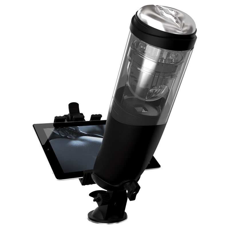 PDX Elite Mega-Bator - Rechargeable Masturbator with Mobile Device Holder-RD517