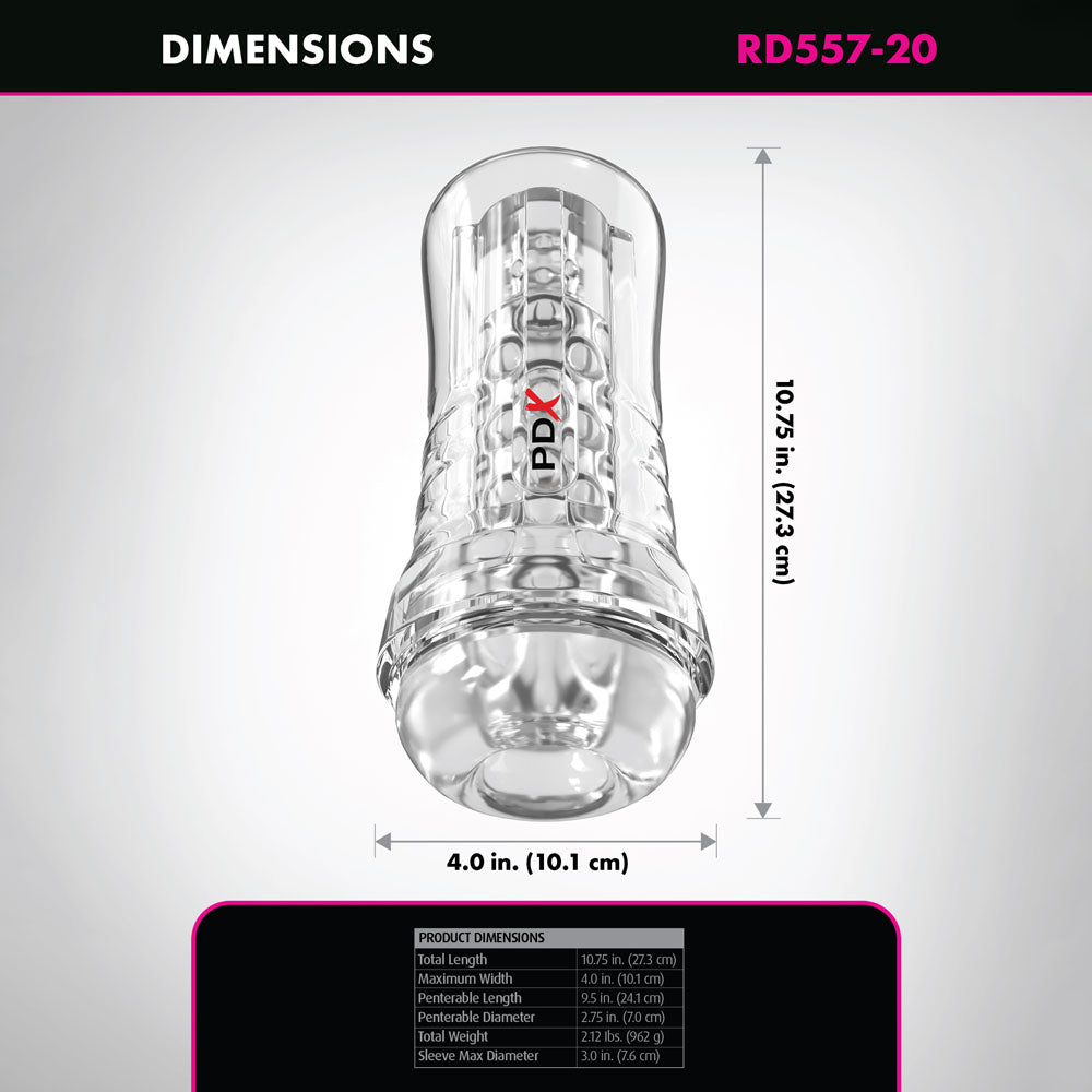 PDX Elite ViewTube EZ-Grip Stroker - Clear Stroker-RD557-20