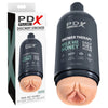 PDX Plus Shower Therapy - Milk Me Honey - Flesh - Flesh Discreet Vagina Stroker with Suction Base-RD621-21