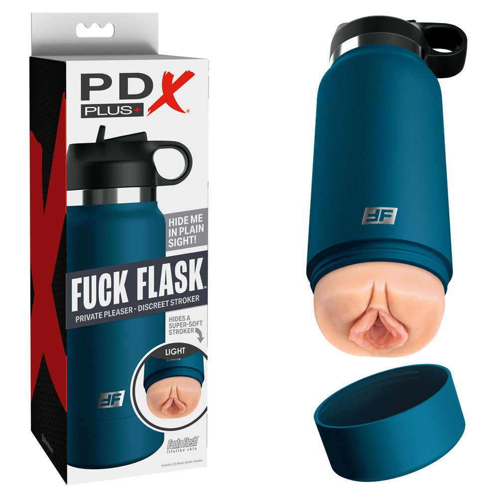 PDX Plus Fuck Flask - Private Pleaser - Flesh Discreet Vagina Stroker-RD627-21