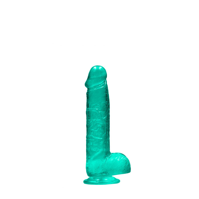 REALROCK 6 Realistic Dildo With Balls - Turquoise 15.2 cm Dong-REA090TUR