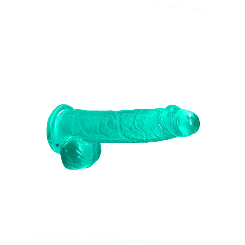 REALROCK 6 Realistic Dildo With Balls - Turquoise 15.2 cm Dong-REA090TUR