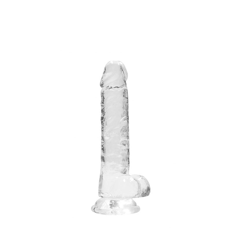 REALROCK 7 Realistic Dildo With Balls - Clear 17.8 cm Dong - REA091TRA