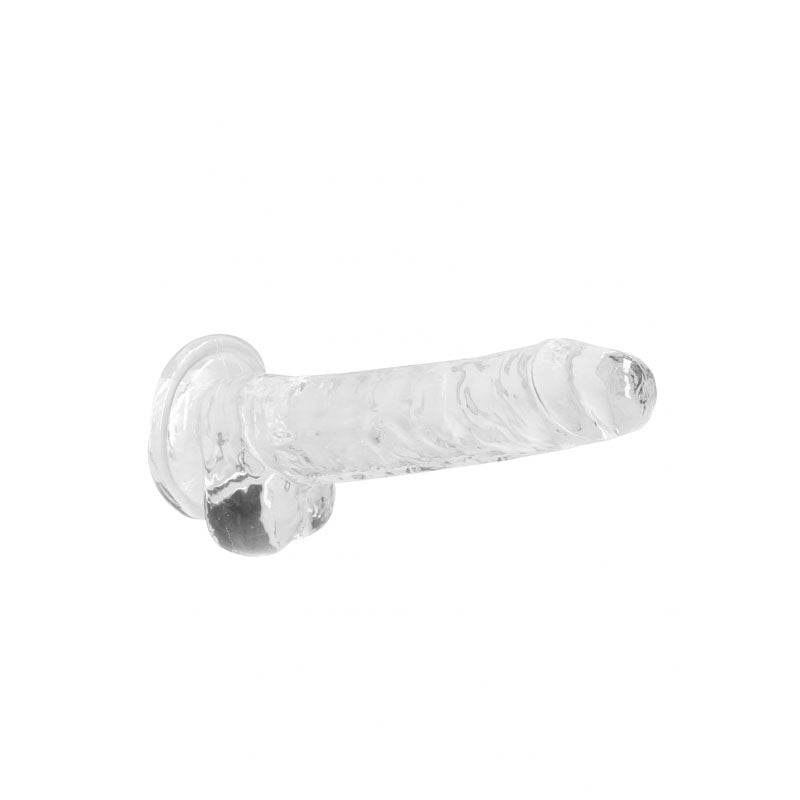 REALROCK 7 Realistic Dildo With Balls - Clear 17.8 cm Dong - REA091TRA