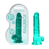 REALROCK 7 Realistic Dildo With Balls - Turquoise 17.8 cm Dong-REA091TUR