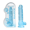 REALROCK 8 Realistic Dildo With Balls - Blue 20.3 cm Dong - REA092BLU