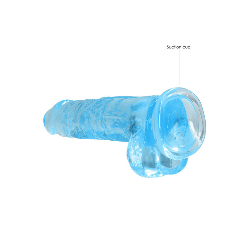 REALROCK 8 Realistic Dildo With Balls - Blue 20.3 cm Dong - REA092BLU