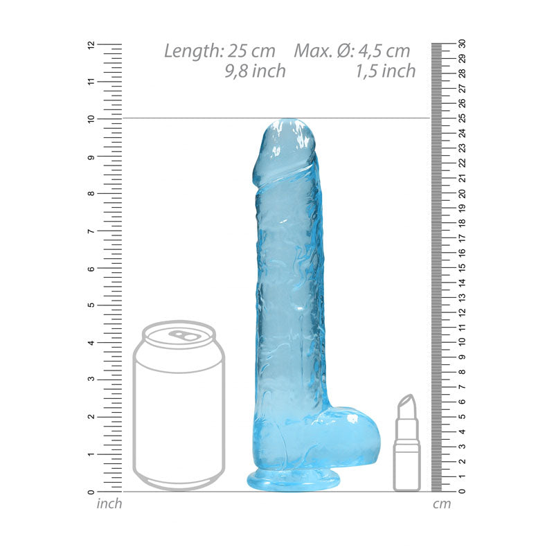 REALROCK Realistic Dildo With Balls 9IN --REA093BLU