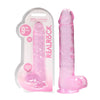 RealRock 9 Realistic Dildo With Balls - Pink 22.9 cm Dong - REA093PNK