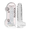 RealRock 9 Realistic Dildo With Balls - Clear 22.9 cm Dong - REA093TRA