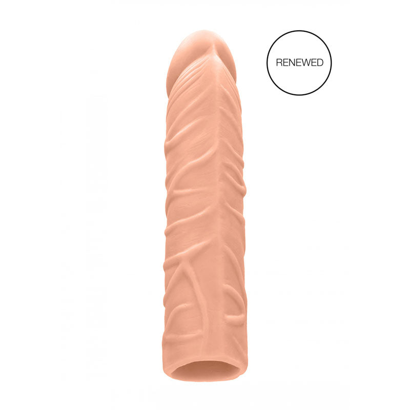 REALROCK 7 Penis Extender - Flesh 17.8 cm Penis Extension Sleeve-REA104FLE